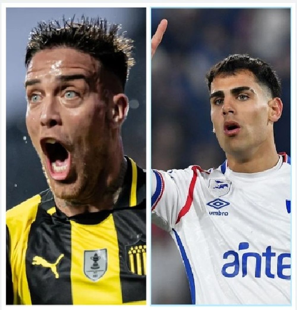 Javier Méndez y Lucas Villalba de Peñarol y Nacional