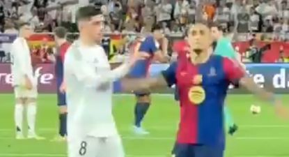 El pedido de Federico Valverde a Raphinha cuando el brasileño festejaba el título de la Copa del Rey antes de terminar la final; mirá el video del cruce que se viralizó