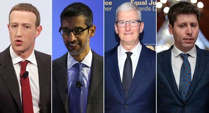 Mark Zuckerberg, Sundar Pichai, Tim Cook y Sam Altman