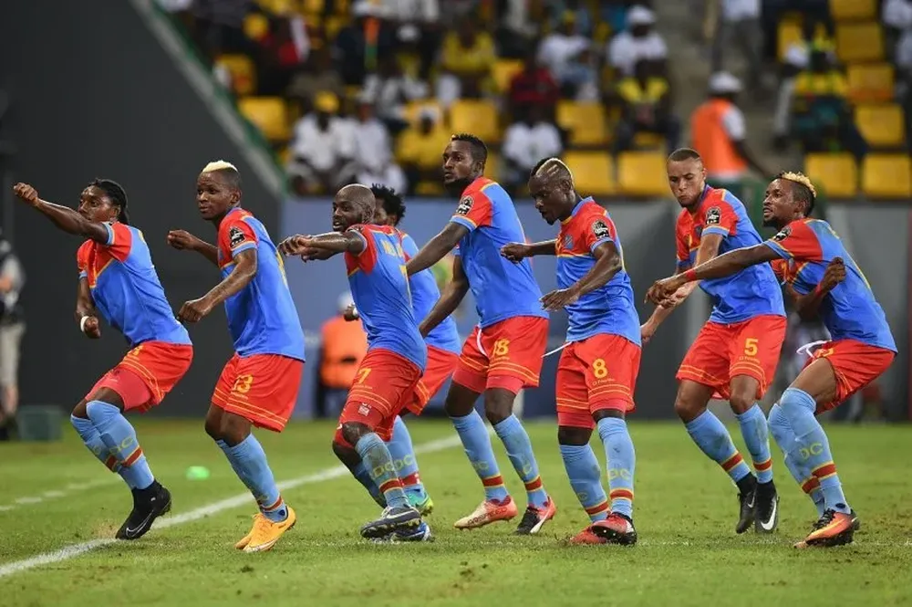 El festejo de los jugadores de Congo