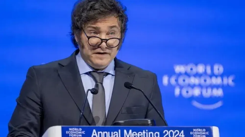 Javier Milei, durante su participación en el Foro de Davos.