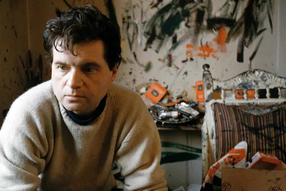 Francis Bacon en su estudio en 1957