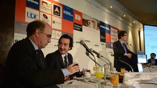 De Haedo, Munyo y Rosselli ayer en el desayuno de ADM