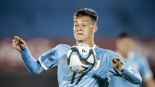 Matías Abaldo con la selección de Uruguay sub 20