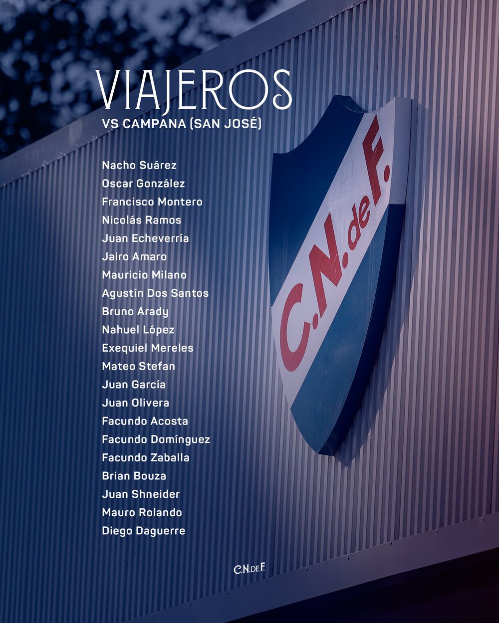 Convocados Nacional vs Campana Convocados Nacional vs Campana