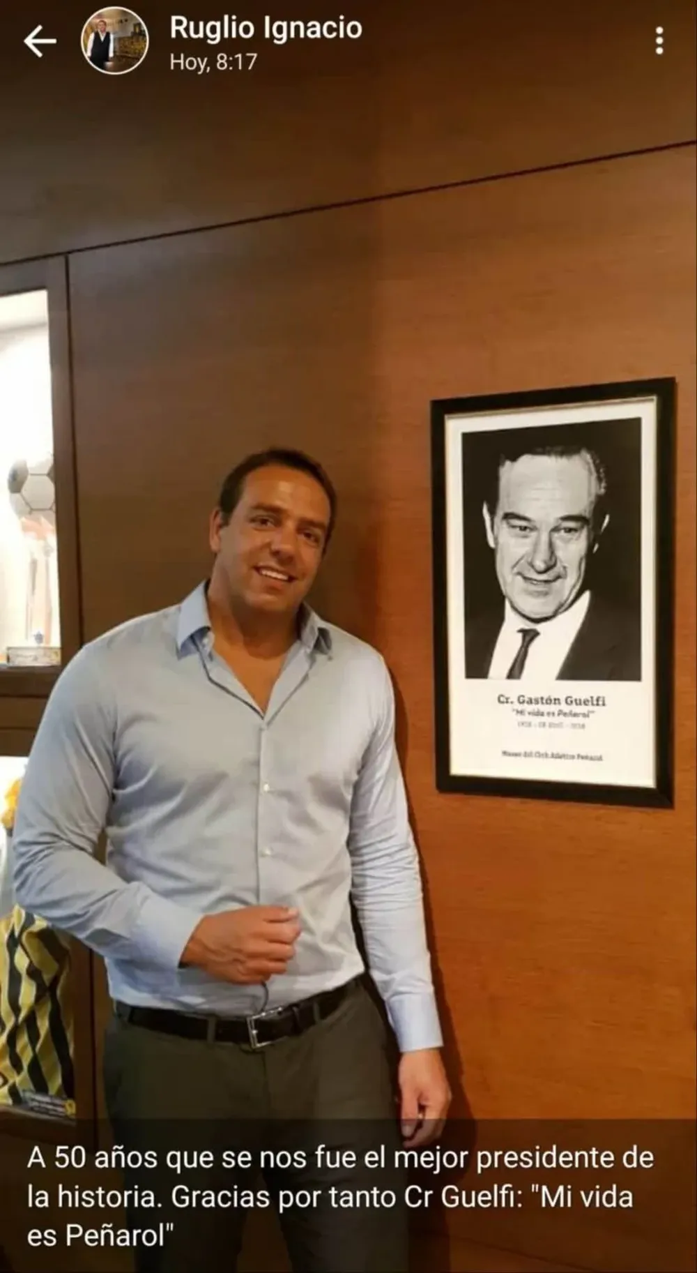 Ignacio Ruglio recordó a Gastón Guelfi a 50 años de su muerte