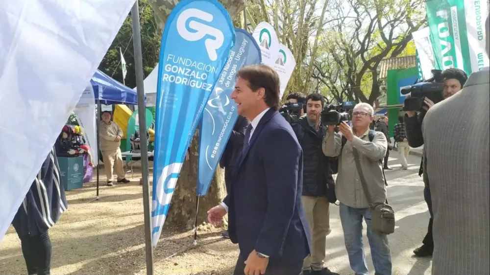 Lacalle Pou en su visita a la Expo Prado