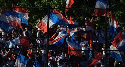 Hinchas de Nacional en el Parque Viera