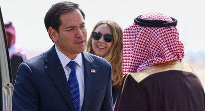 El secretario de estado estadounidense Marco Rubio llegó este lunes a Arabia Saudita.