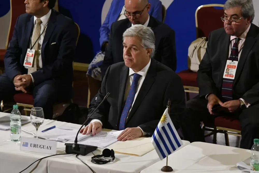 Bustillo durante la apertura de la Cumbre del Mercosur