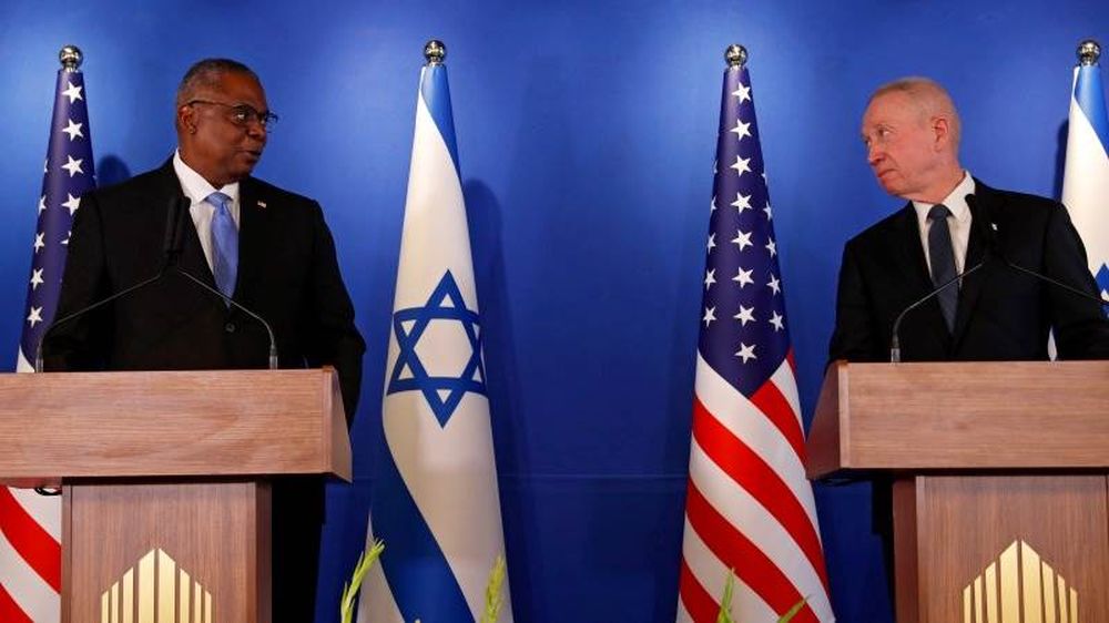 Los ministros de Defensa, Lloyd Austin y el israelí Yoav Gallant.