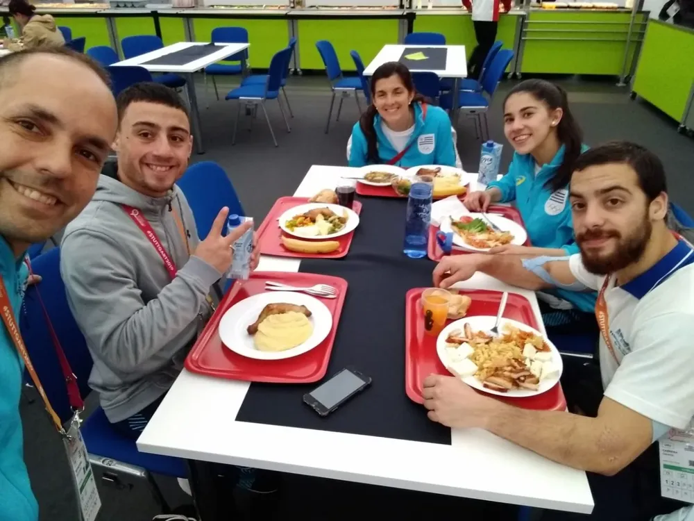 El equipo uruguayo en Stuttgart