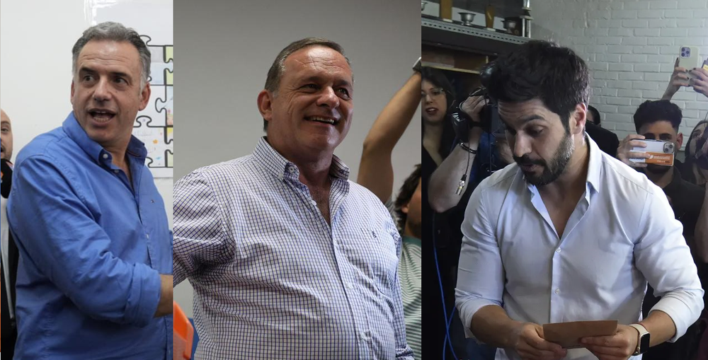 Yamandú Orsi, Álvaro Delgado y Andrés Ojeda