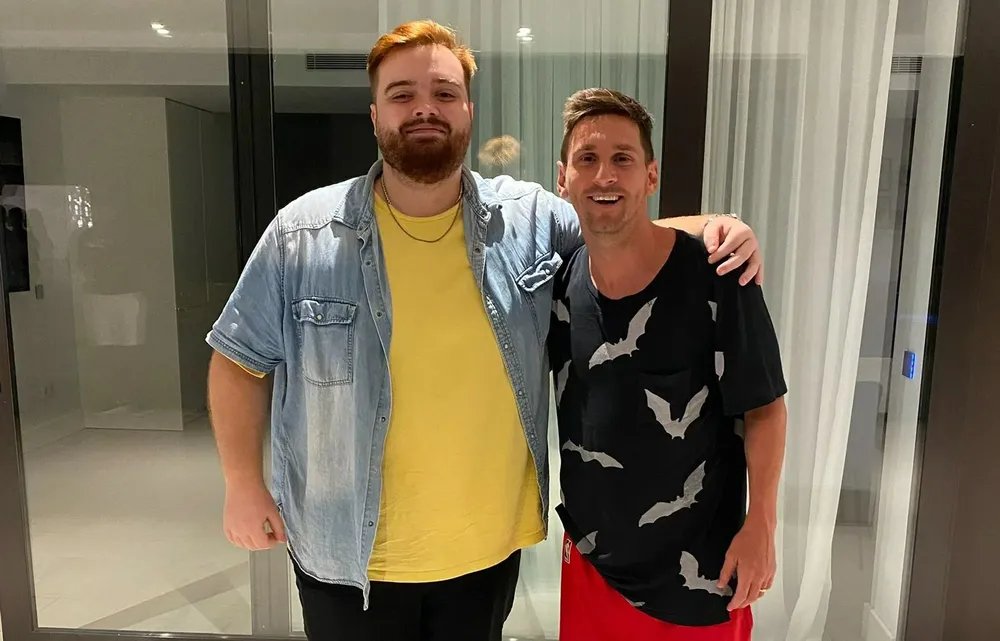 Ibai Llanos en la casa de Lionel Messi.