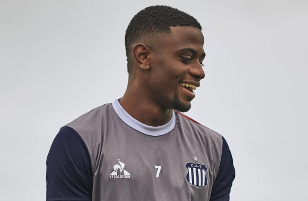 Luis Angulo en un entrenamiento de Talleres de Córdoba
