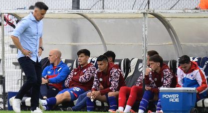 Pablo Peirano y los suplentes de Nacional, con Juan Pablo Patiño entre ellos&nbsp;