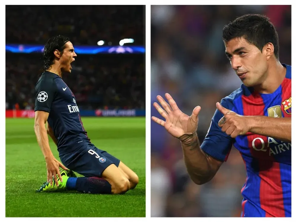 Edinson Cavani y Luis Suárez