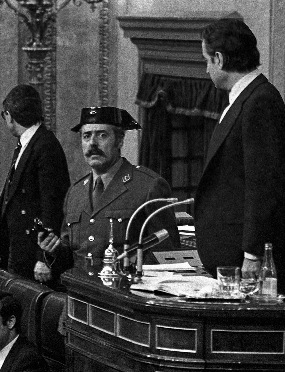 Fotografía de archivo tomada el 23/02/1981 del exteniente coronel de la Guardia Civil Antonio Tejero, que protagonizó la intentona de golpe de Estado el 23F.