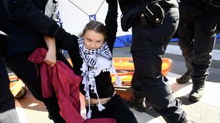 Greta Thunberg, detenida en Bruselas.