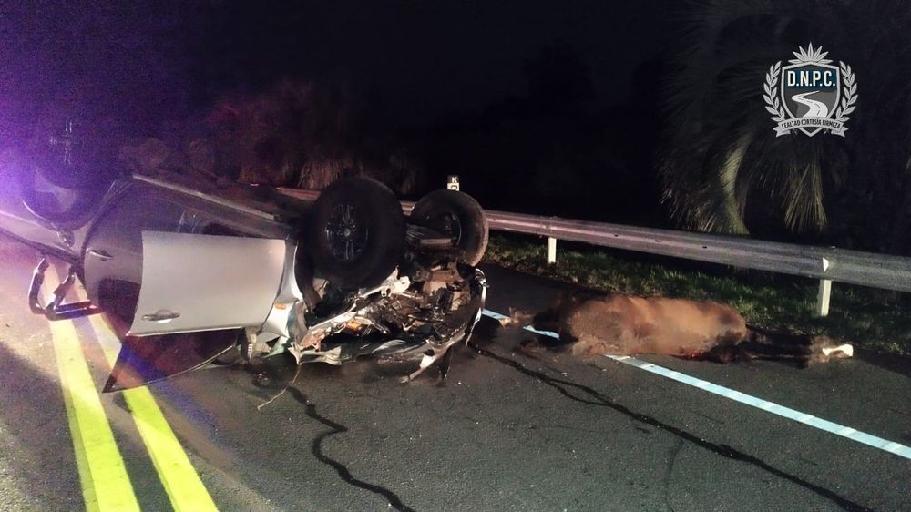 Así fue encontrada la escena del accidente ocurrido en Rocha