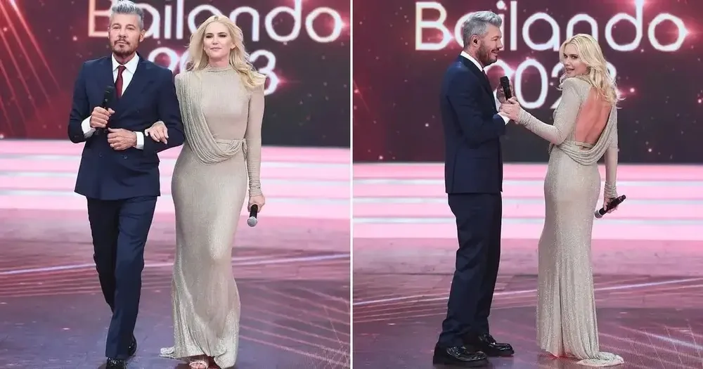 Valeria Mazza visitó el Bailando 2023 e hizo desfilar a Marcelo Tinelli