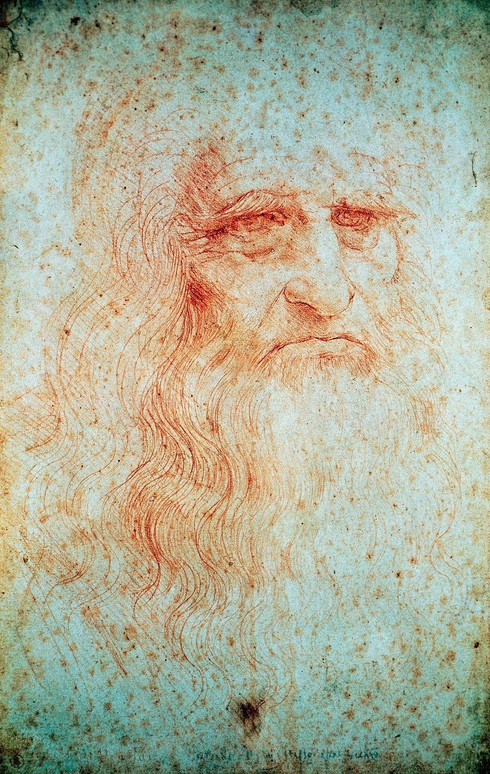 Así se retrató Da Vinci a sí mismo, entre 1512-1515. Murió en 1519.