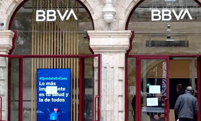 Una oficina de un BBVA