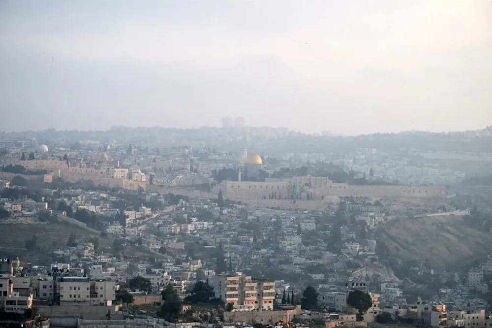 La ciudad de Jerusalén el 14 de abril después del lanzamiento de misiles por parte de Irán