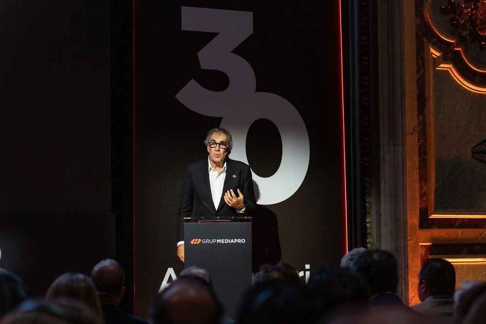 Tatxo Benet, presidente de Mediapro durante la celebración de los 30 años de la compañía en Madrid.