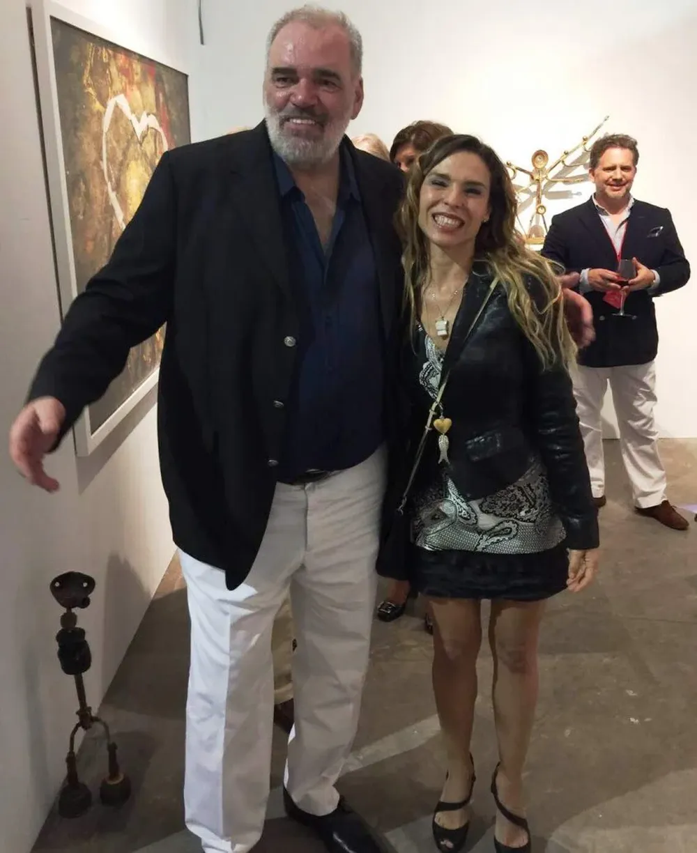 Lara Campliglia con el artista Pablo Atchugarry