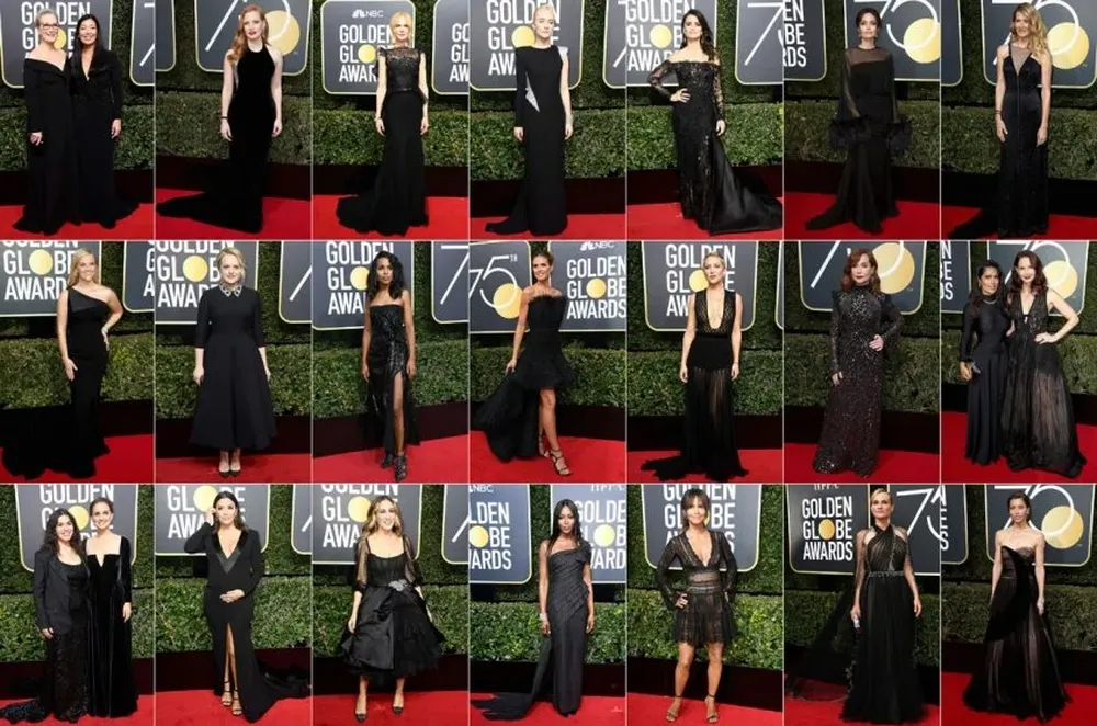 Así lució el pasado domingo la alfombra roja de los Globos de Oro