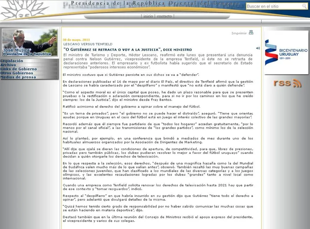 Página de Presidencia