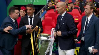 Zinedine Zidane en la final de la Champions League