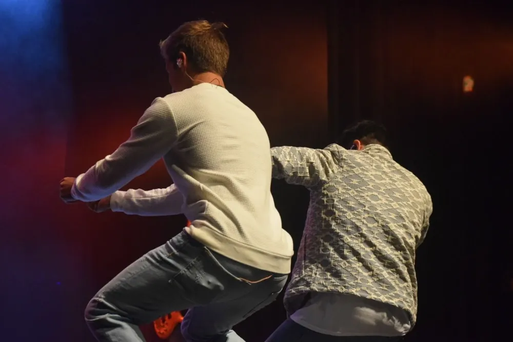 Agustín Casanova y Pablo Arnoletti durante el toque