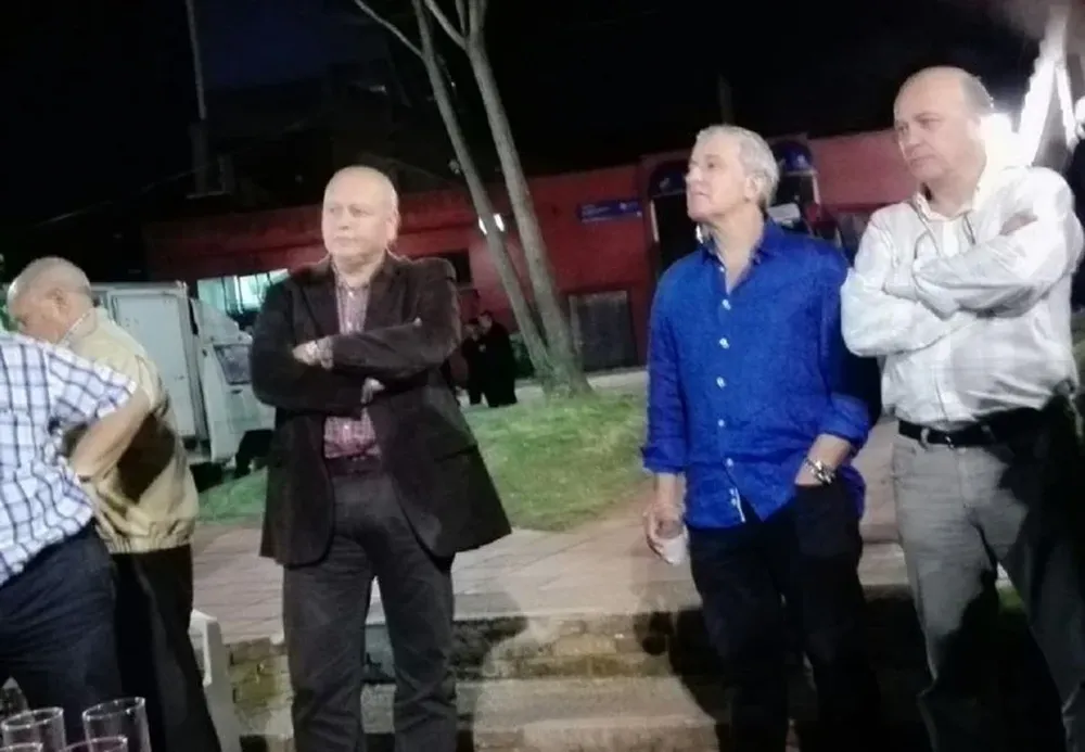 José Luis Rodríguez (Nacional) y Juan Pedro Damiani (Peñarol) en el encuentro que se realizó en Nacional