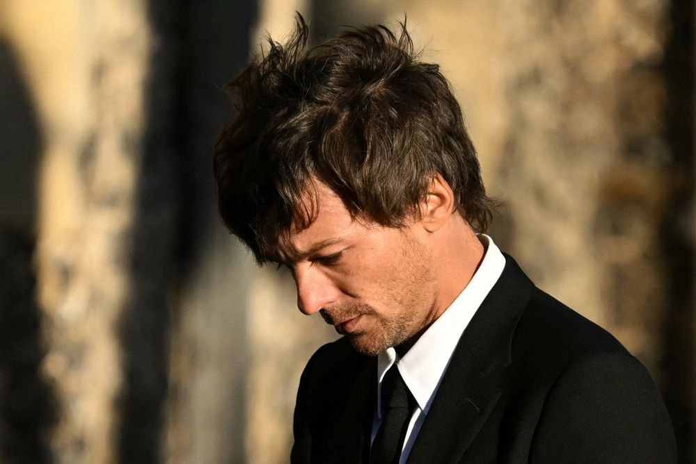 Louis Tomlinson en el funeral de Liam Payne