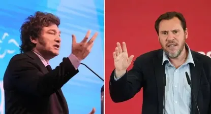 Presidente de rgentina, Javier Milei, y ministro de Transporte de España, Oscar Puente.