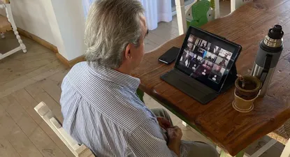 Jorge Larrañaga en la reunión con los 19 jefes