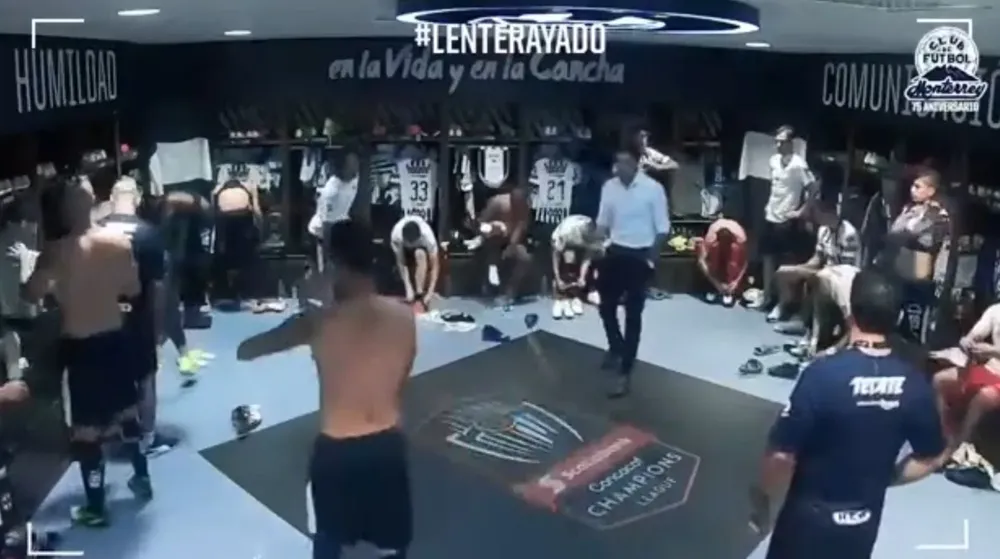 El vestuario de Monterrey con Diego Alonso como DT