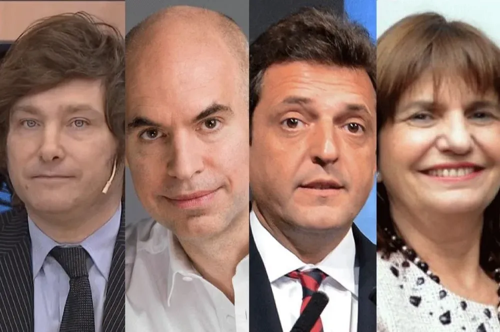 Javier Milei, Horacio Rodríguez Larreta, Sergio Massa, Patricia Bulrrich