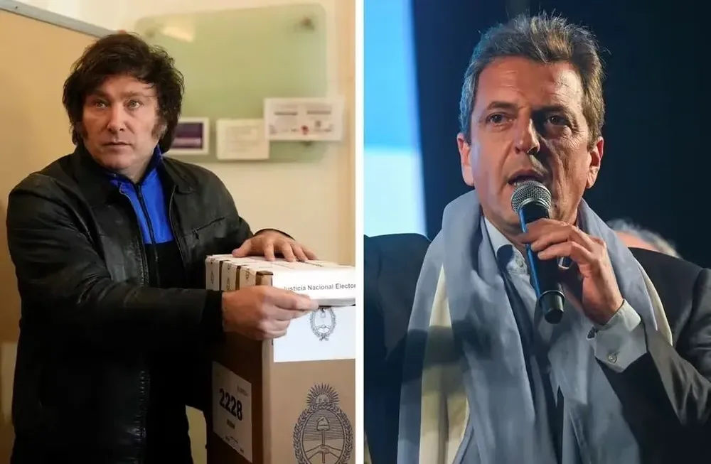 Javier Milei y Sergio Massa