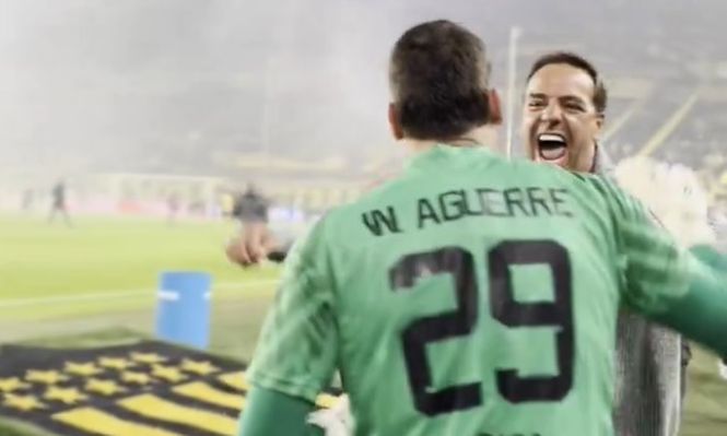 El abrazo de Aguerre y Ruglio