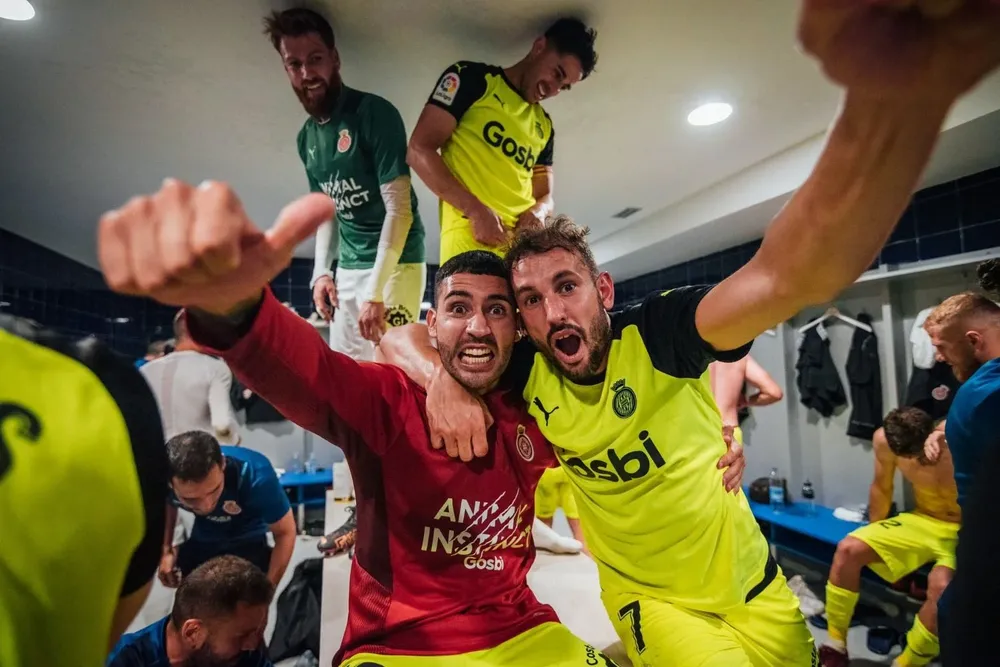 Cristhian Stuani celebra la victoria con un gol suyo que entró en la historia, y definen el tercer ascenso a LaLiga ante Tenerife