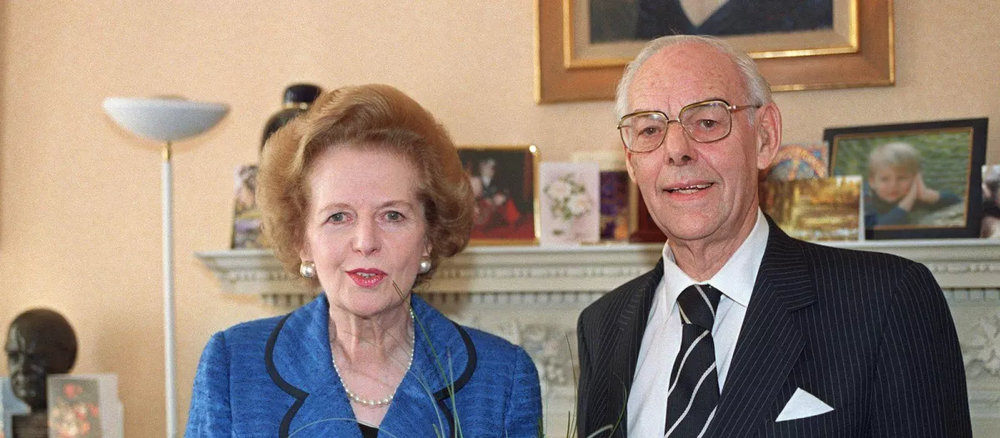 Margaret Thatcher y su esposo Denis