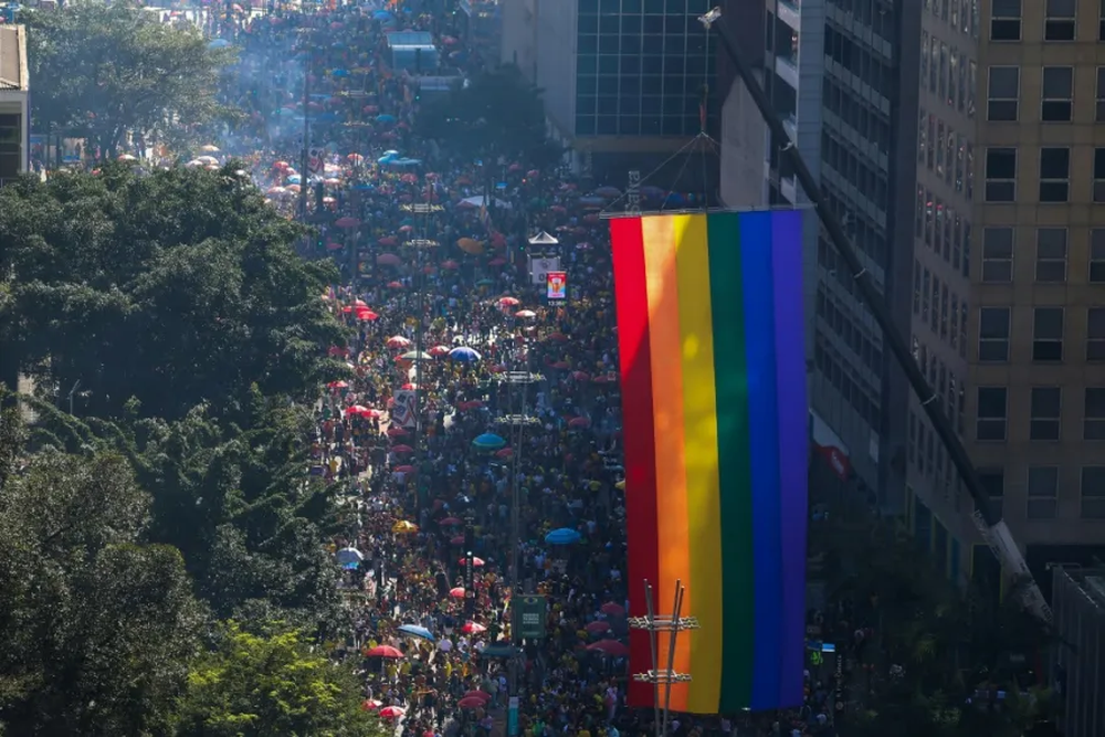 Gran marcha LGBTQ+ en São Paulo, Brasil
