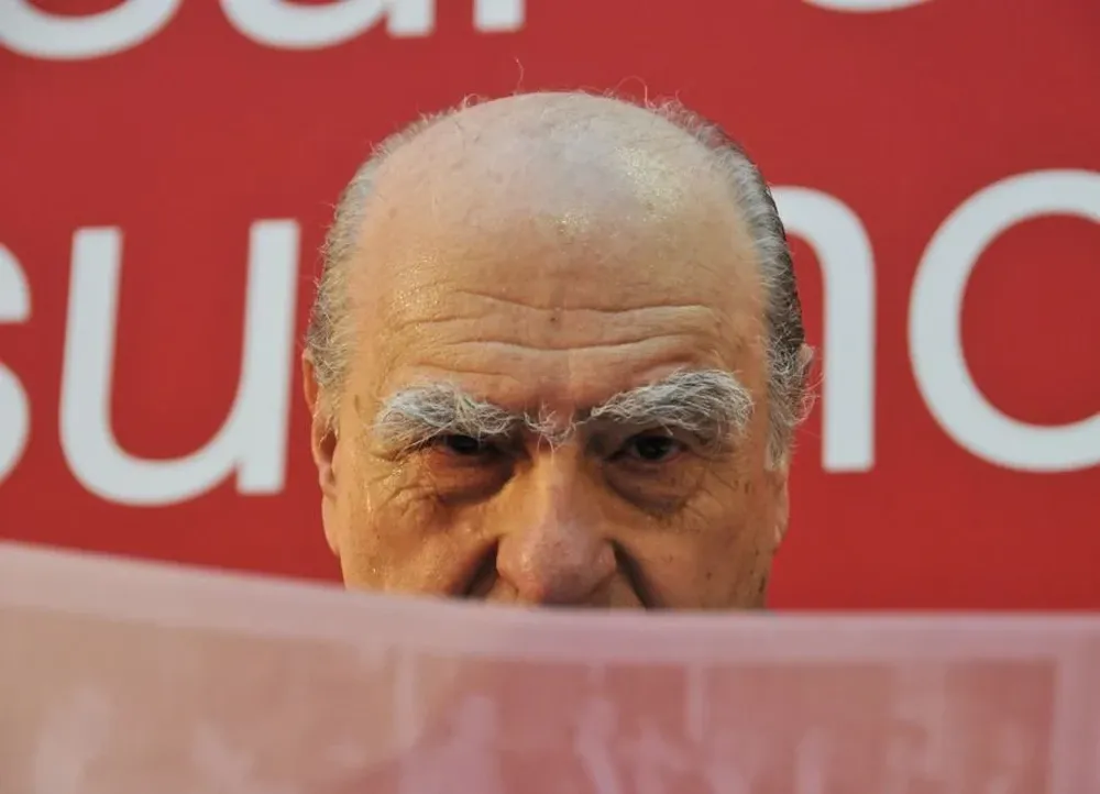 Julio Sanguinetti, el martes 6, en una reunión con otros expresidentes