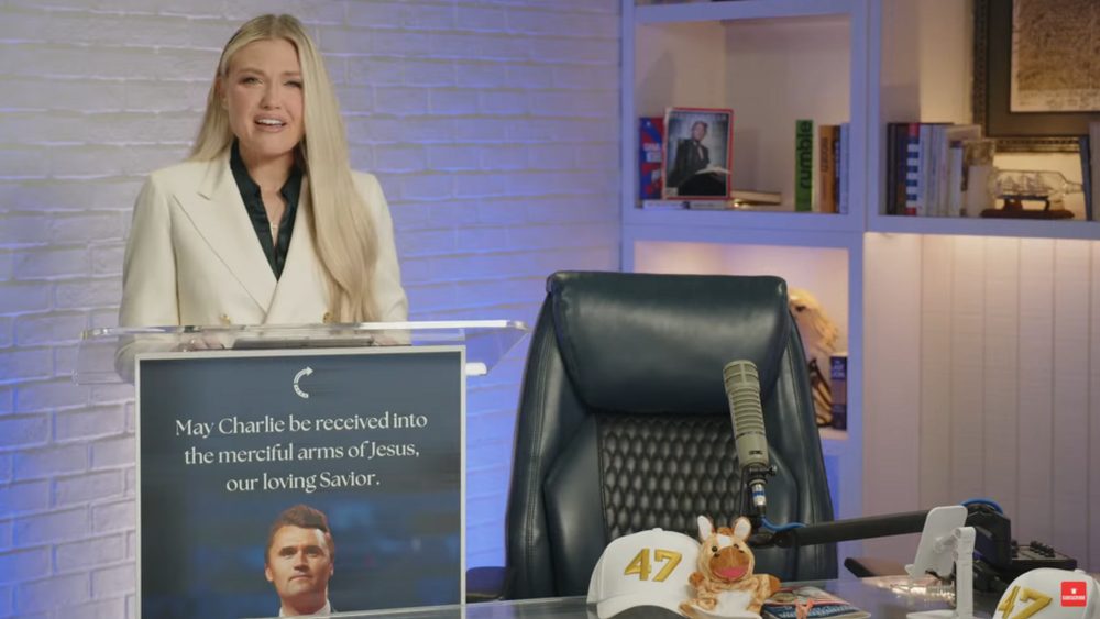 "El llanto de esta viuda resonará en todo el mundo como un grito de guerra", sostuvo la esposa de Charlie Kirk.