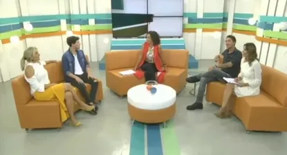 Camilo Fernández en el set de Consentidas durante la cámara oculta