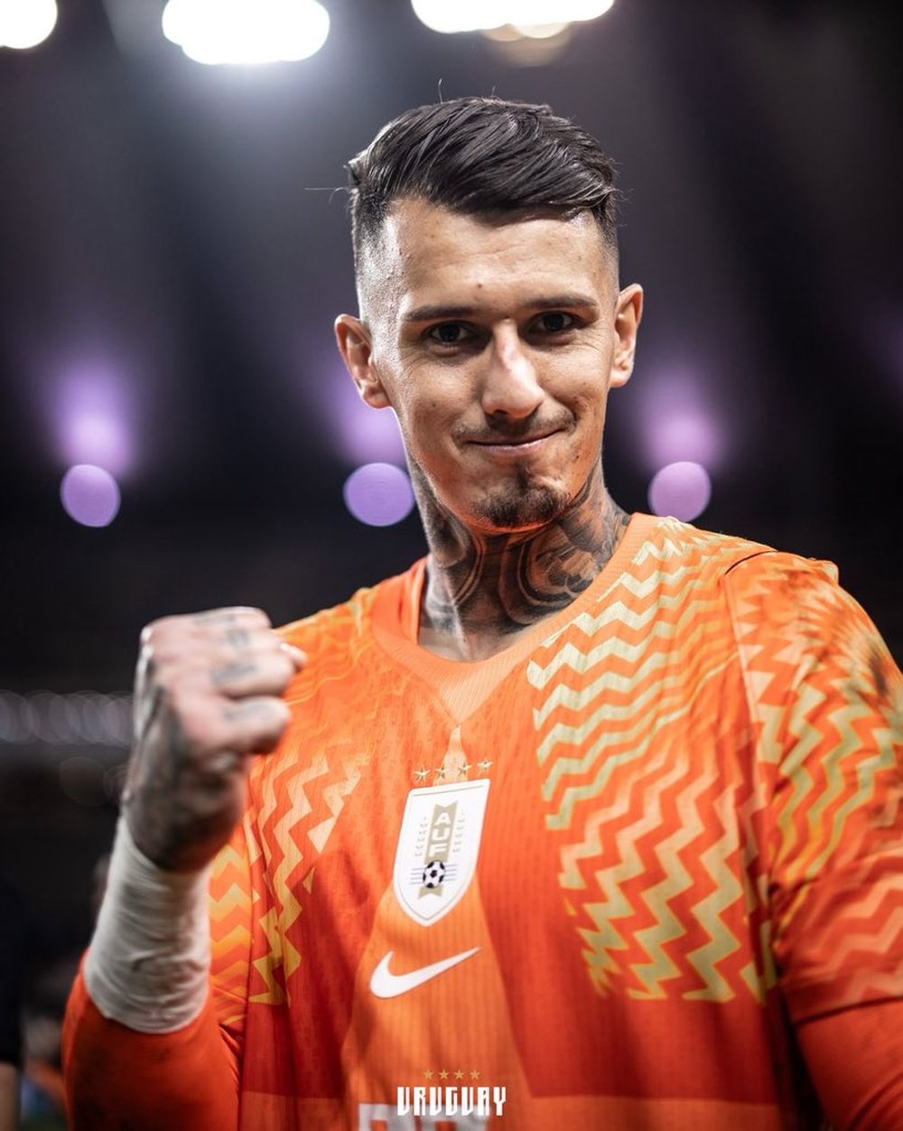 Cristopher Fiermarín en la selección uruguaya ante Corea del Sur