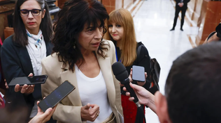 Ana Redondo en los pasillos del Congreso de los Diputados